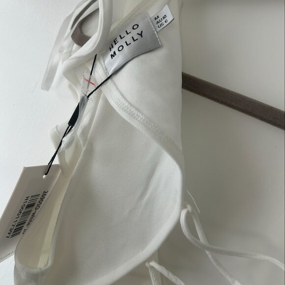 Hello Molly Take the Reign Dress Ruffled Flare Criss Cross Back Dress M - Picture 5 of 8